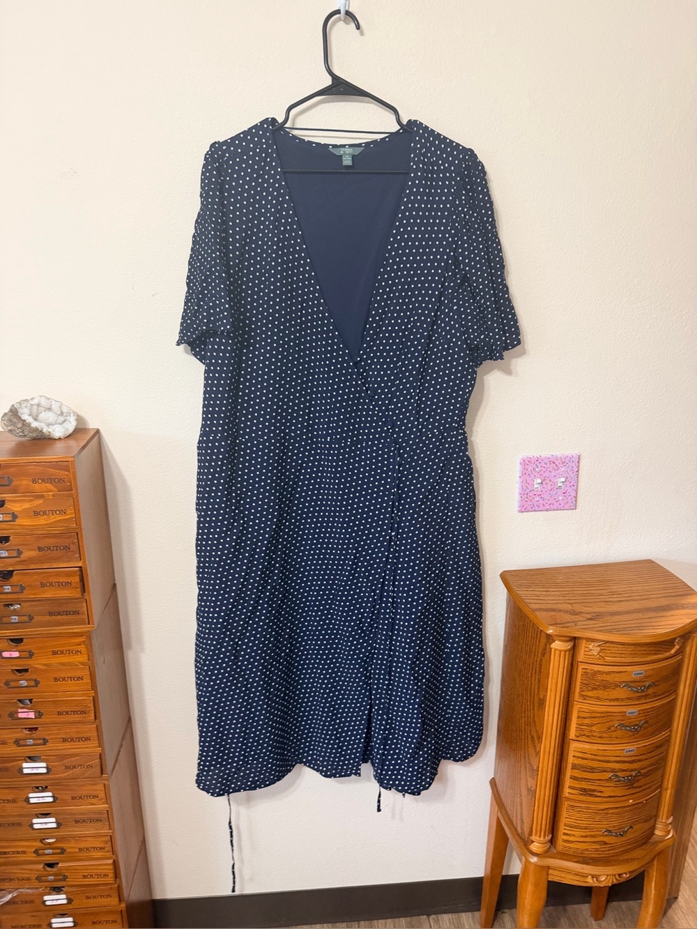 Terra & Sky polka dot dress size 2X